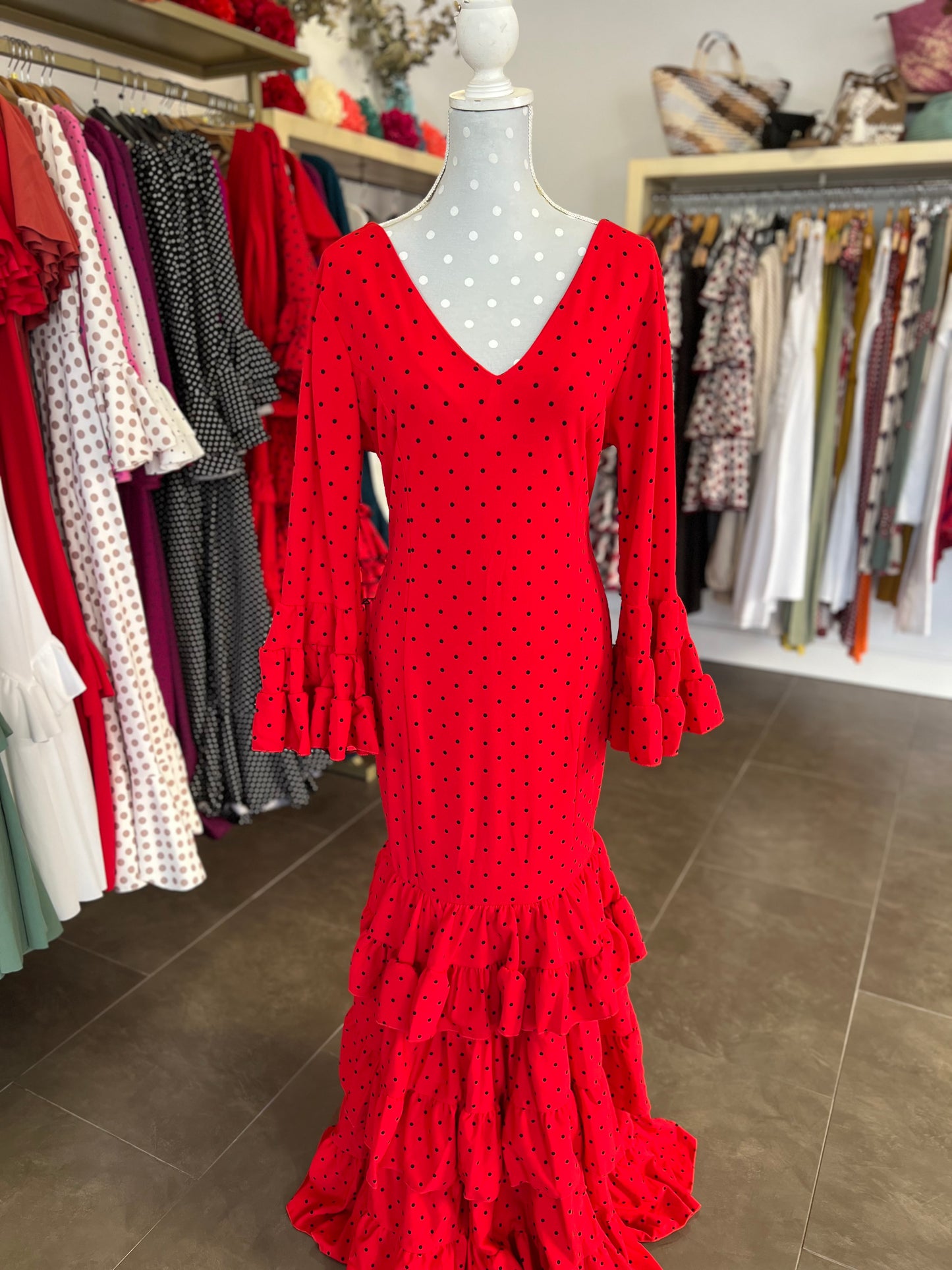 Traje Flamenca Rosario Rojo