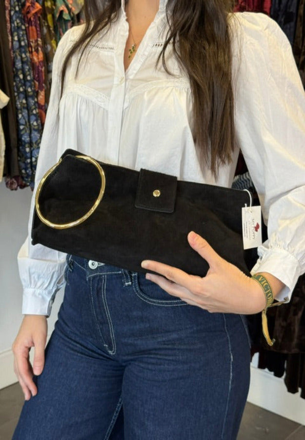 Bolso aro dorado negro