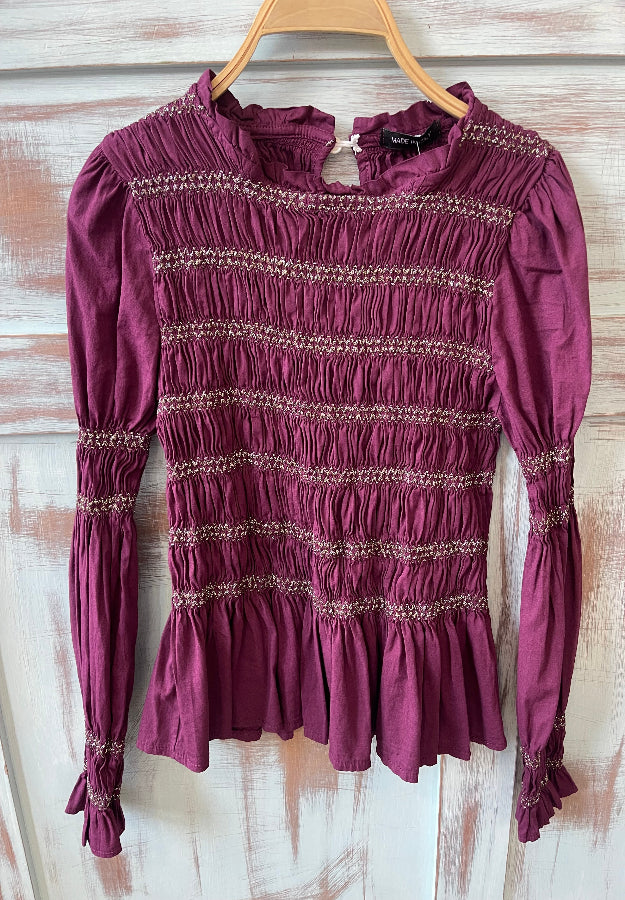 Blusa Africa Burdeos