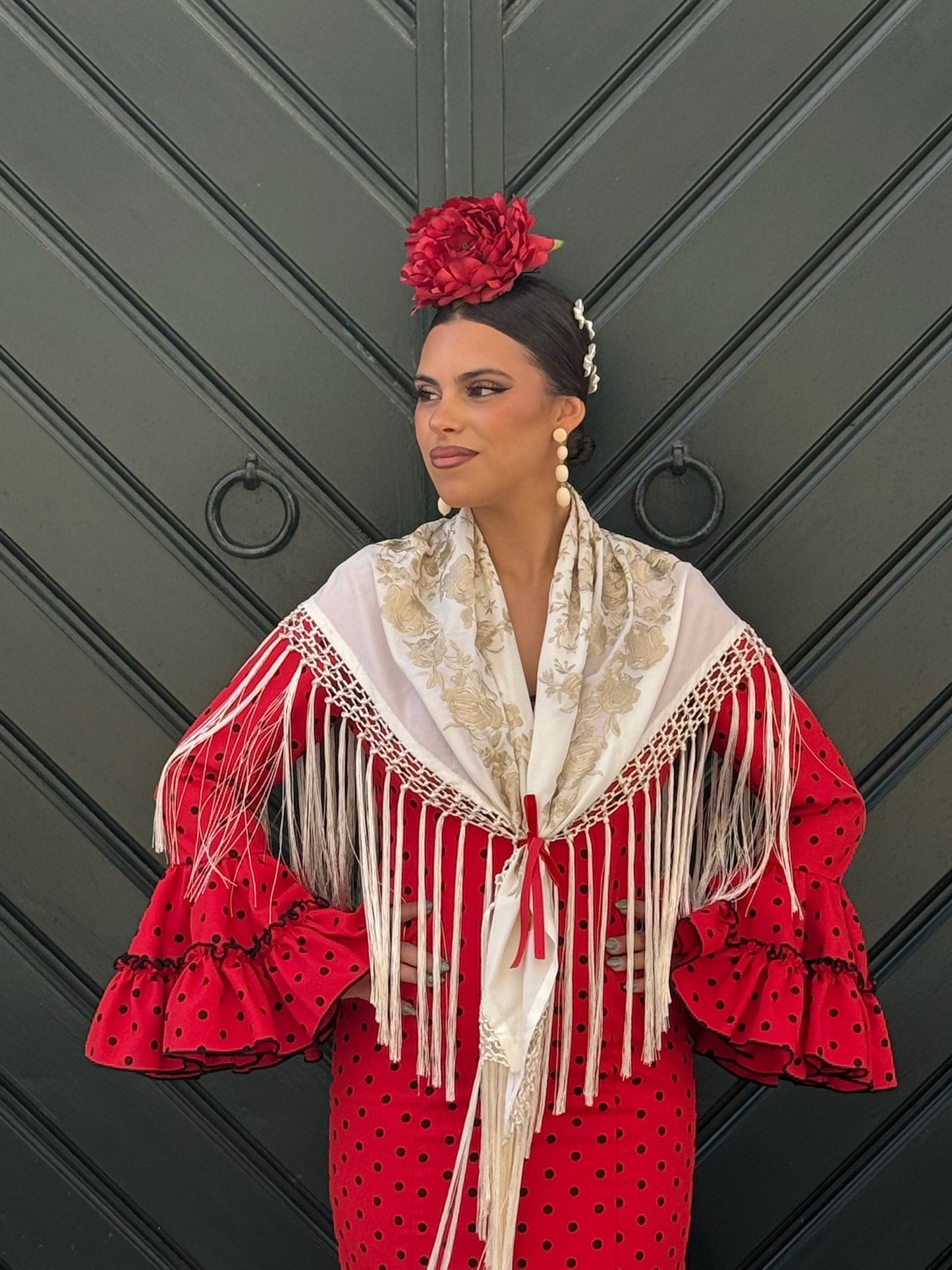 Mantón Esperanza beige