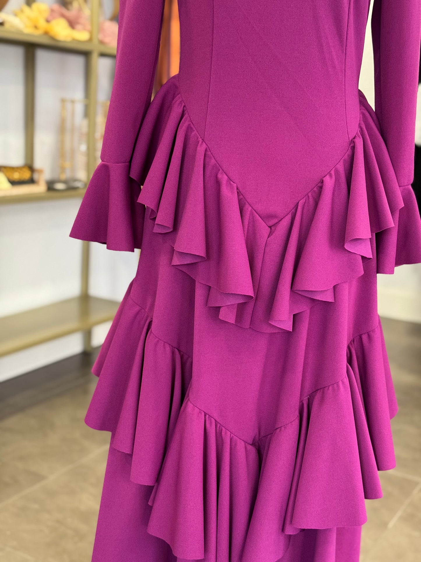 Traje flamenca Sevilla buganvilla