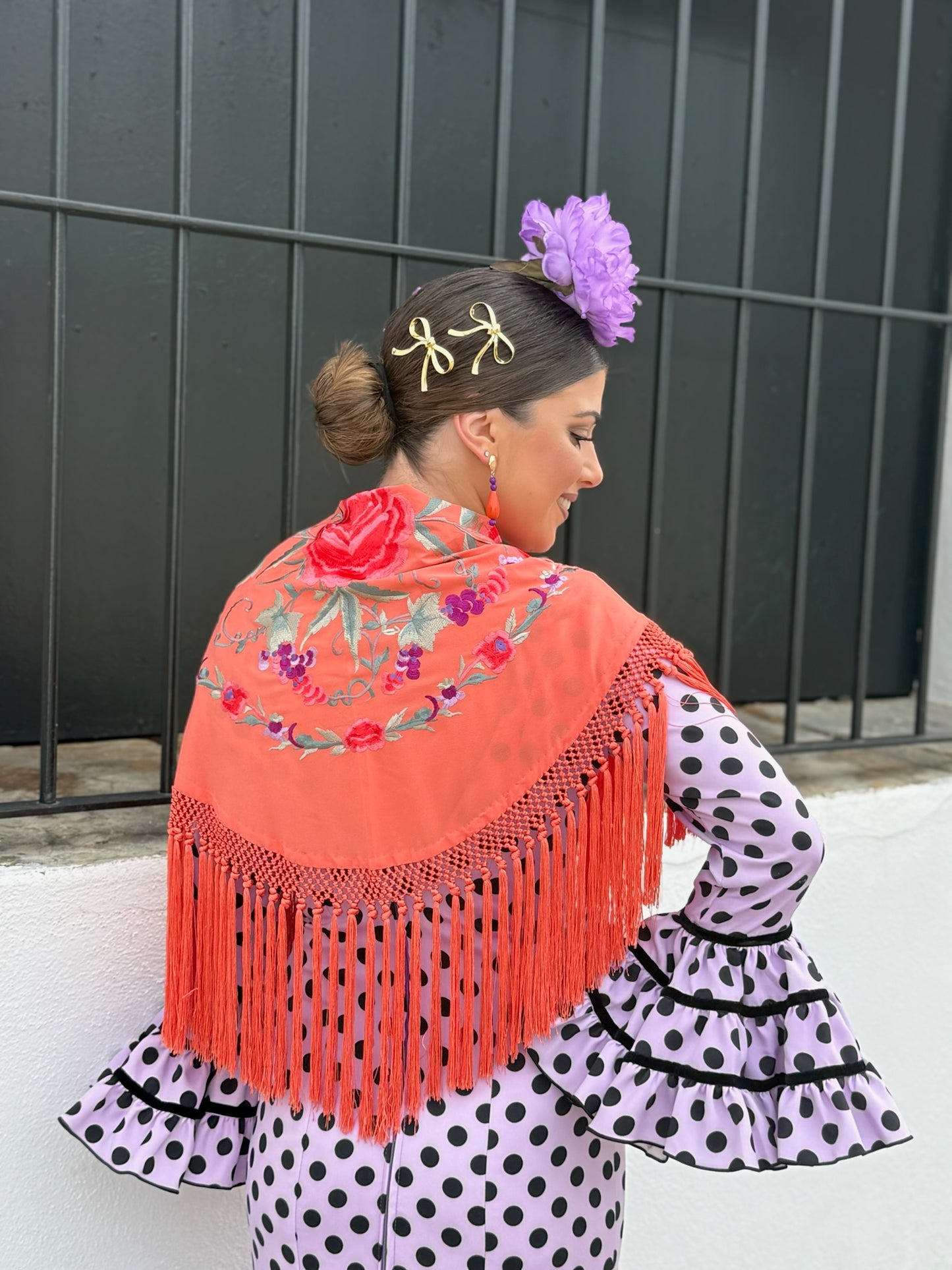 Mantón Macarena Coral