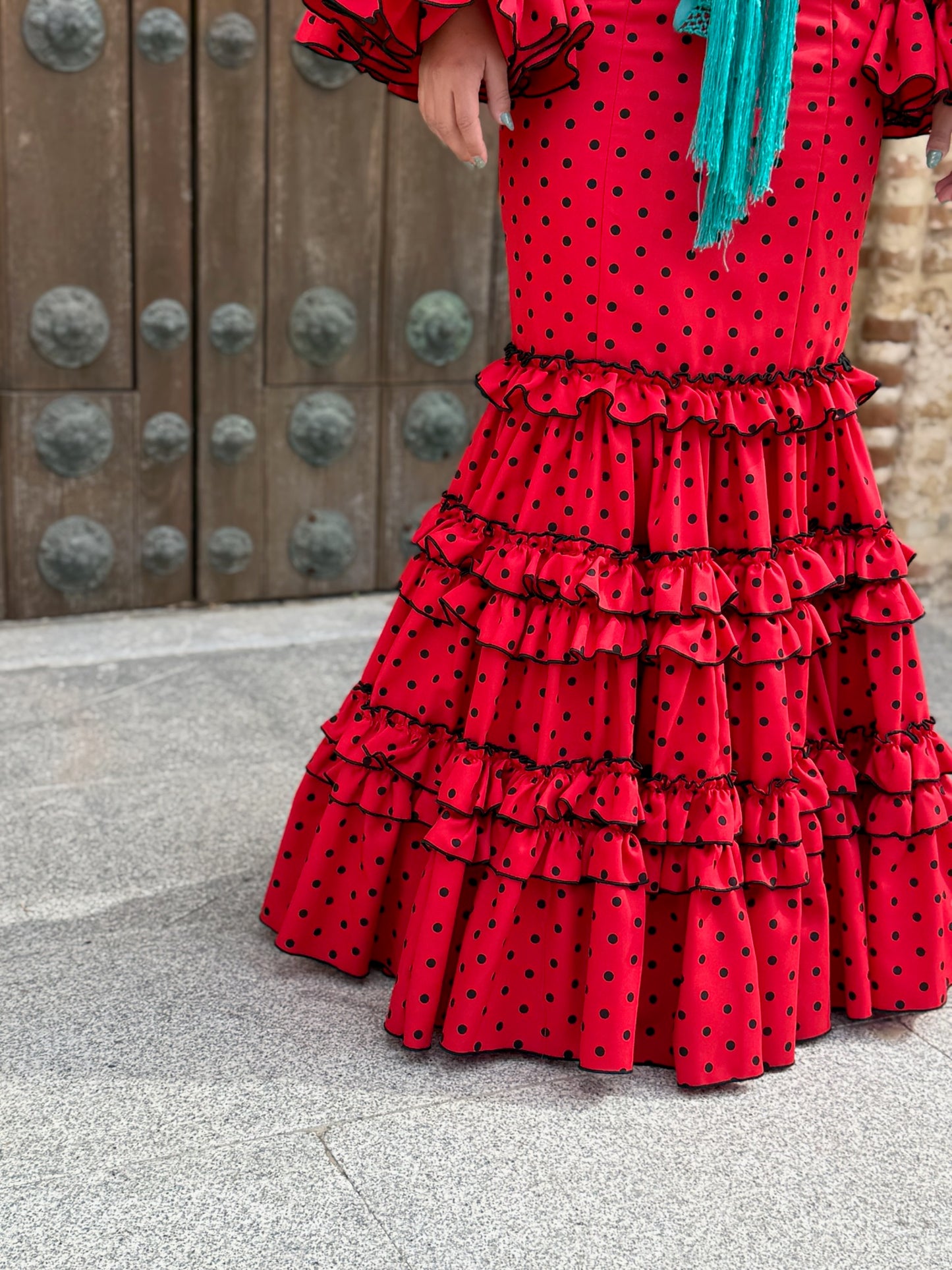 Traje flamenca Granada rojo