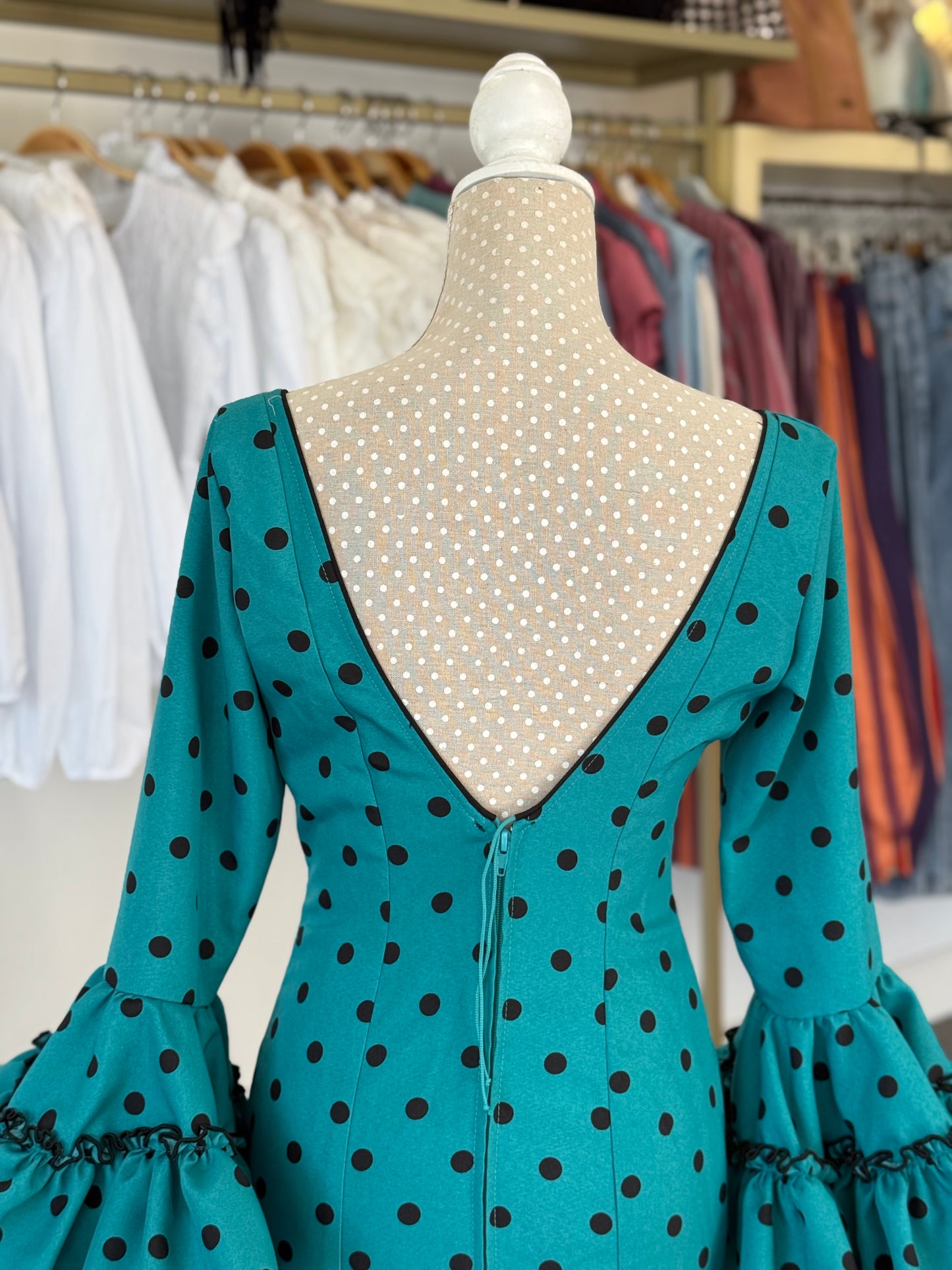 Traje flamenca Granada verde