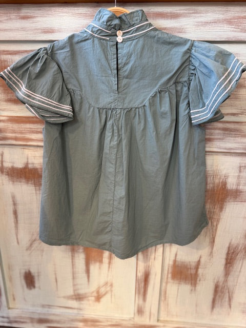 Blusa Bordada Verde