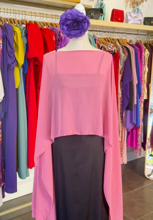 Capa de gasa rosa