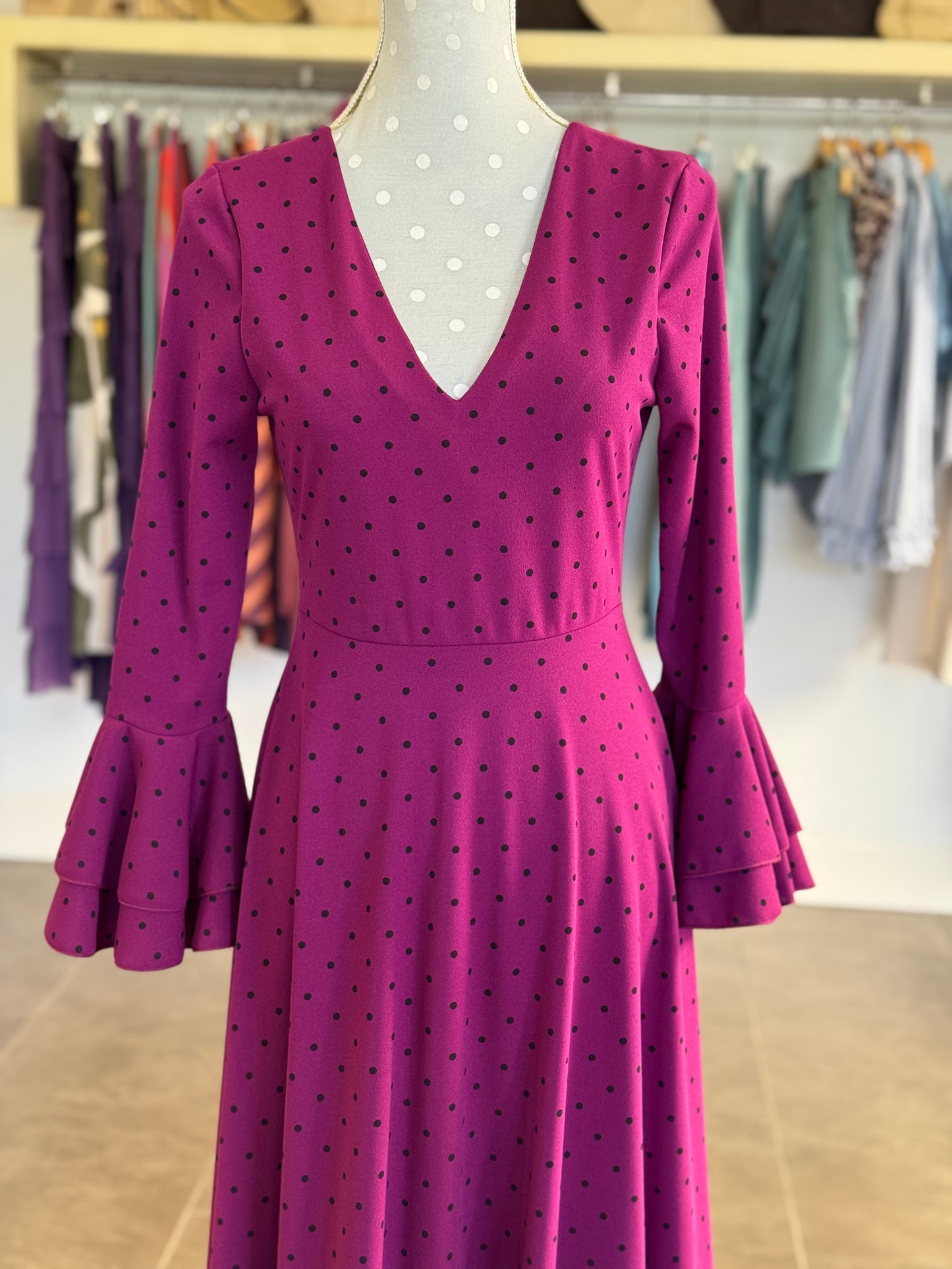 Traje Flamenca Almería buganvilla