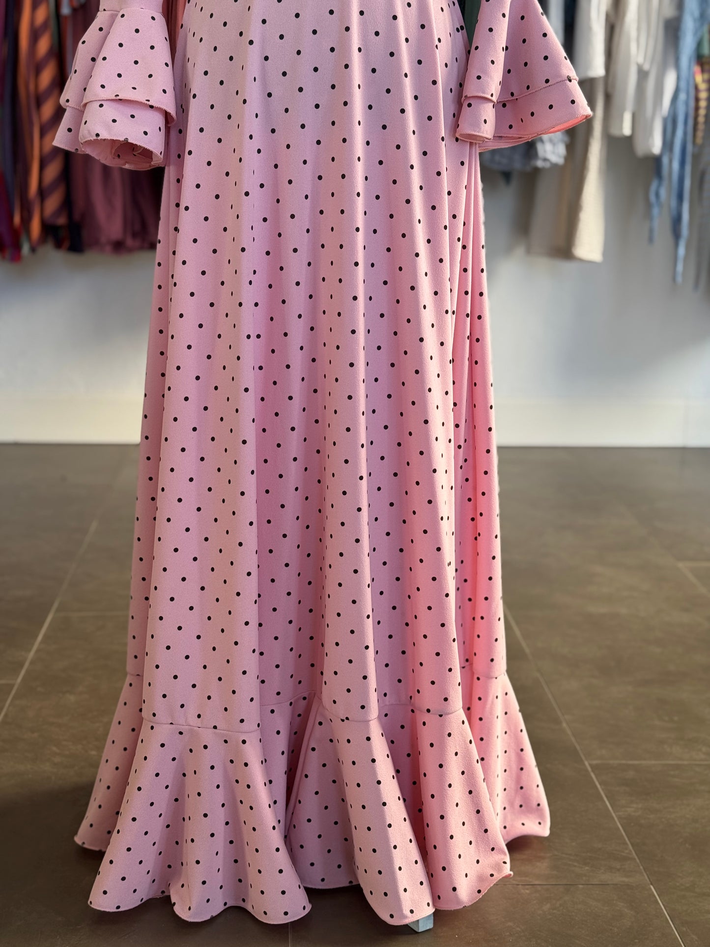 Traje Flamenca Almería rosa