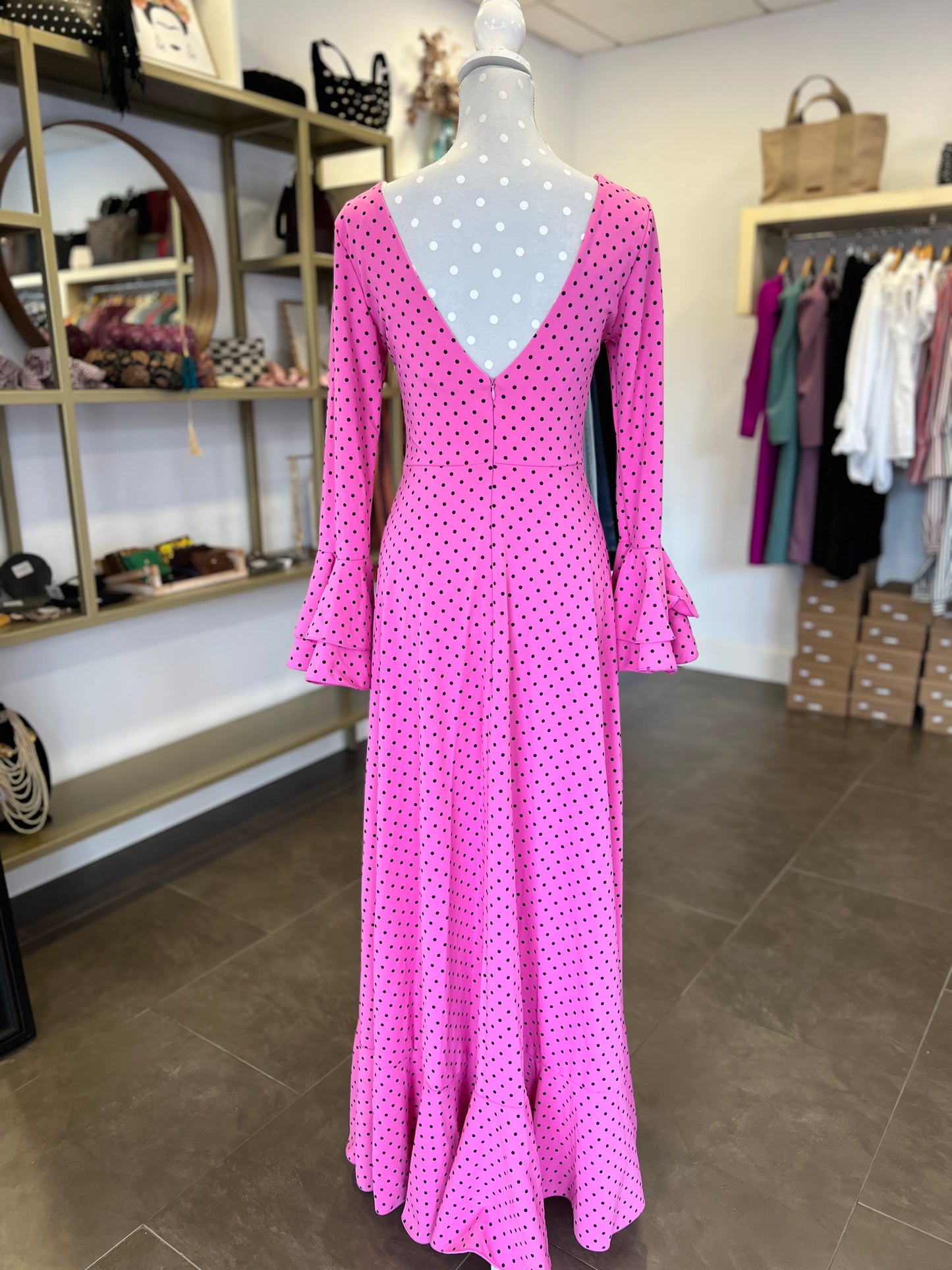 Traje Flamenca Almería Rosa chicle