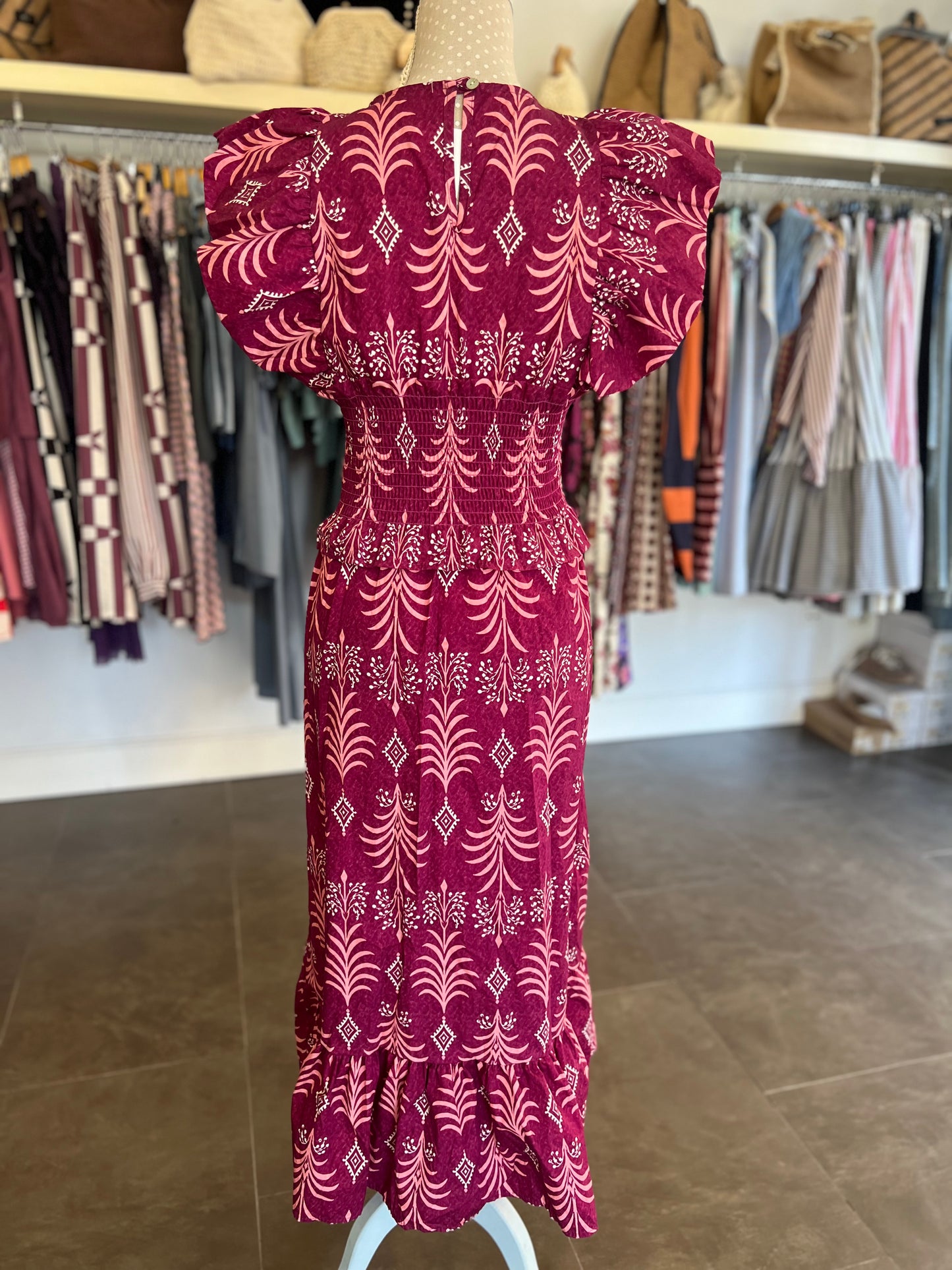 Vestido Olivia buganvilla