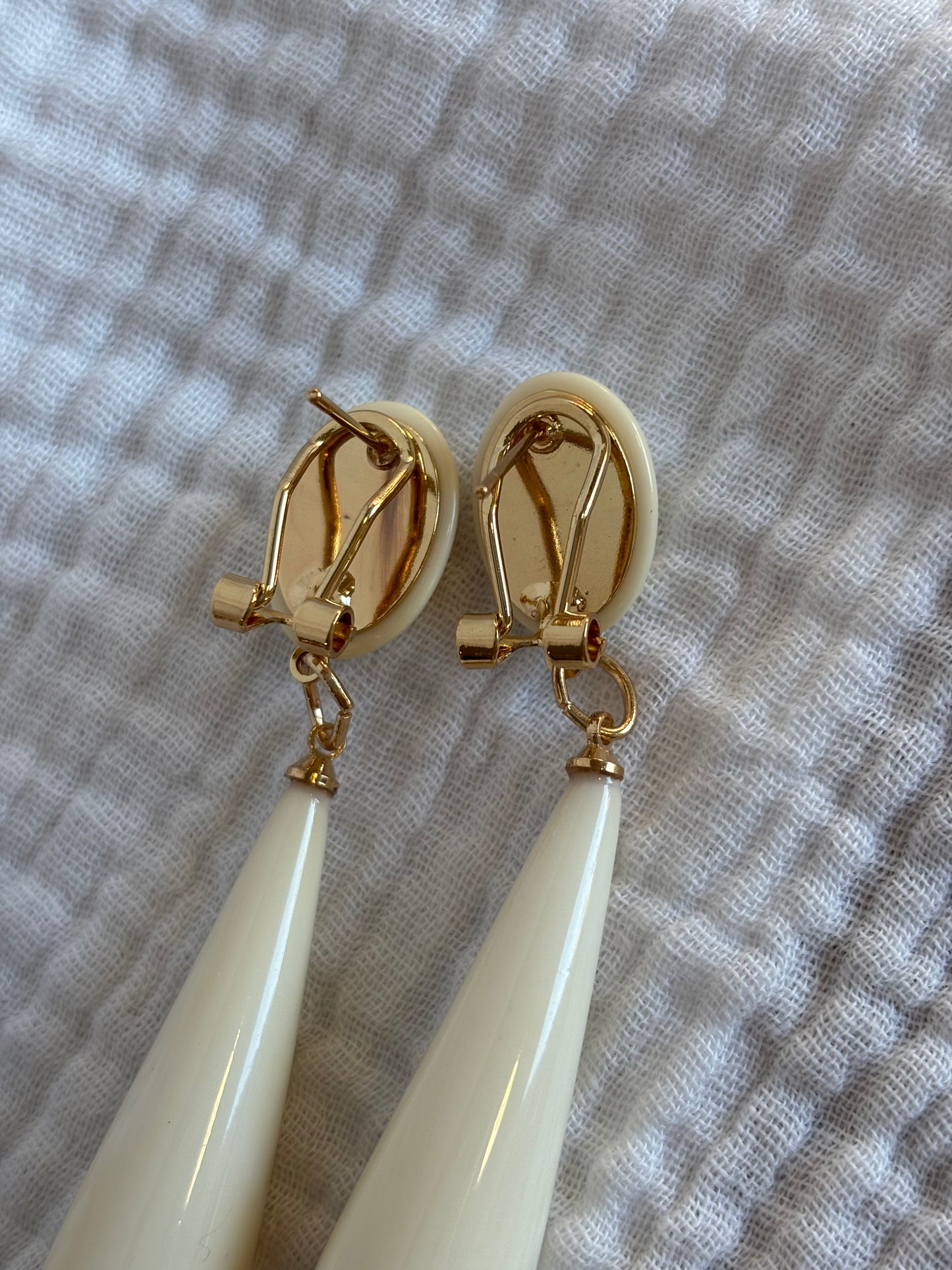 Pendientes Mery blanco roto