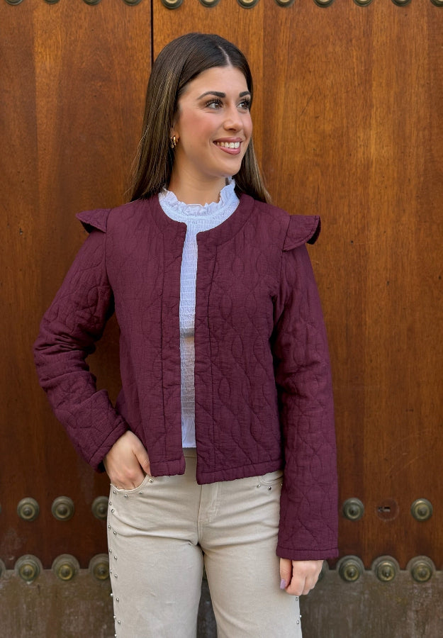 Chaqueta Acolchada Burdeos