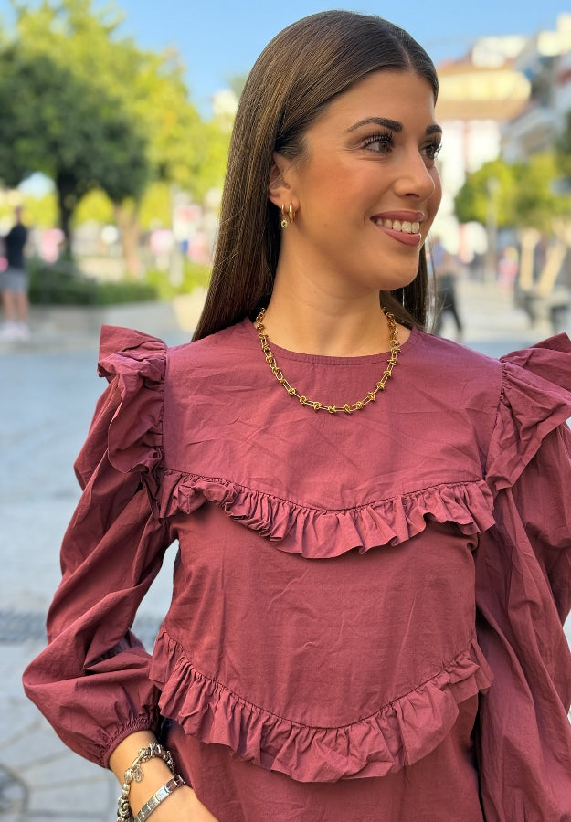 Blusa Alicia Burdeos