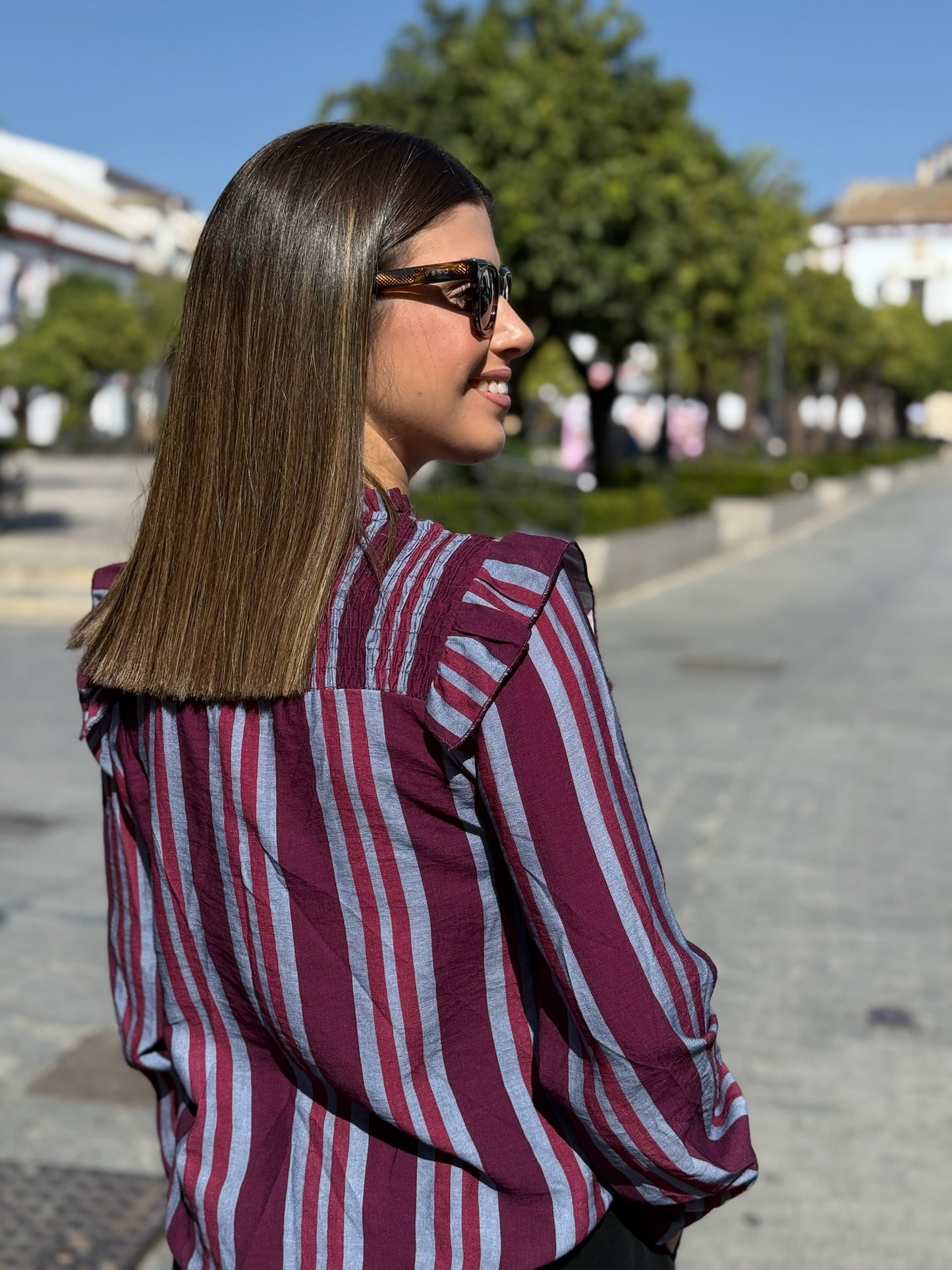 Blusa Lola Morada y Azul