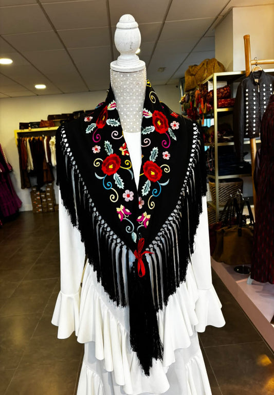 Mantón Granada Negro