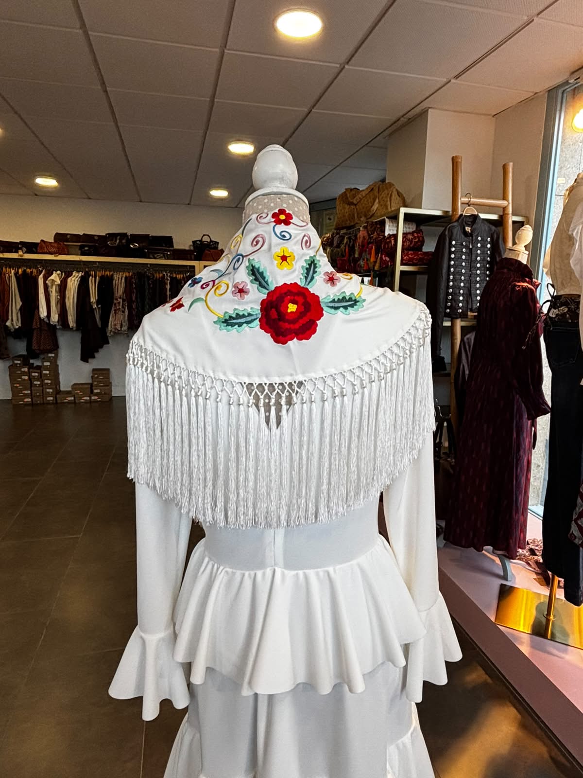 Mantón Granada Blanco