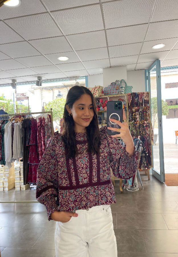 Blusa Carlota Burdeos