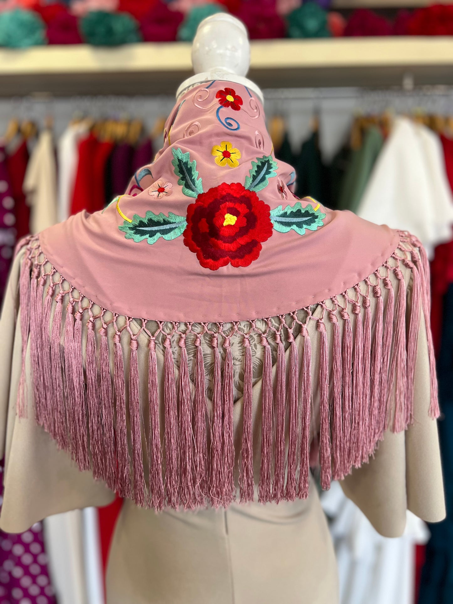 Mantón Granada Rosa Maquillaje