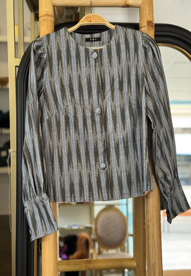 Chaqueta Leonor Gris y Verde