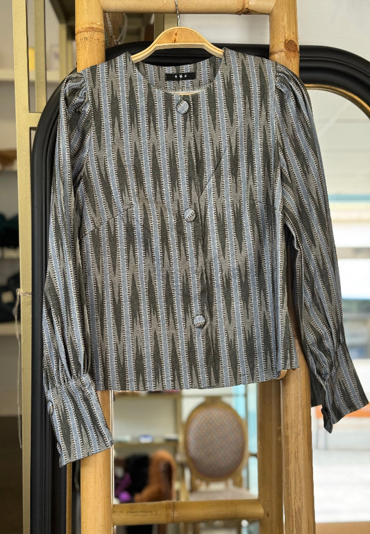 Chaqueta Leonor Gris y Verde