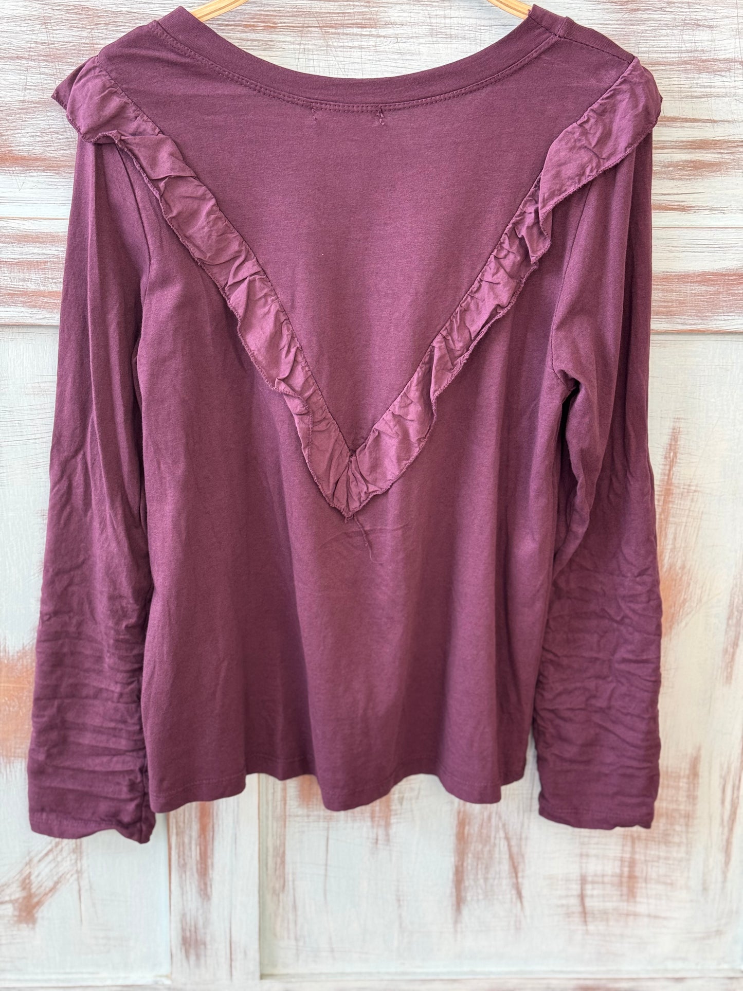 Camiseta Volantes Burdeos