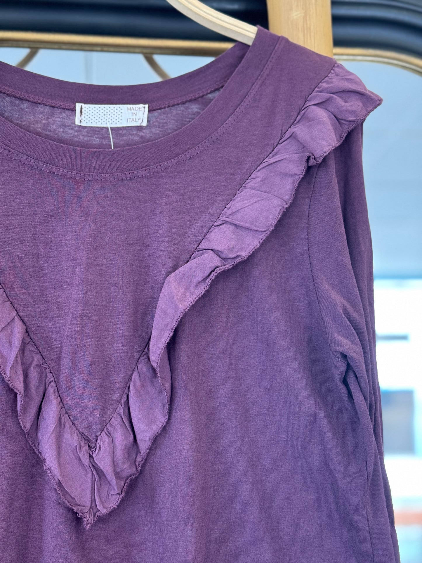 Camiseta Volantes Burdeos