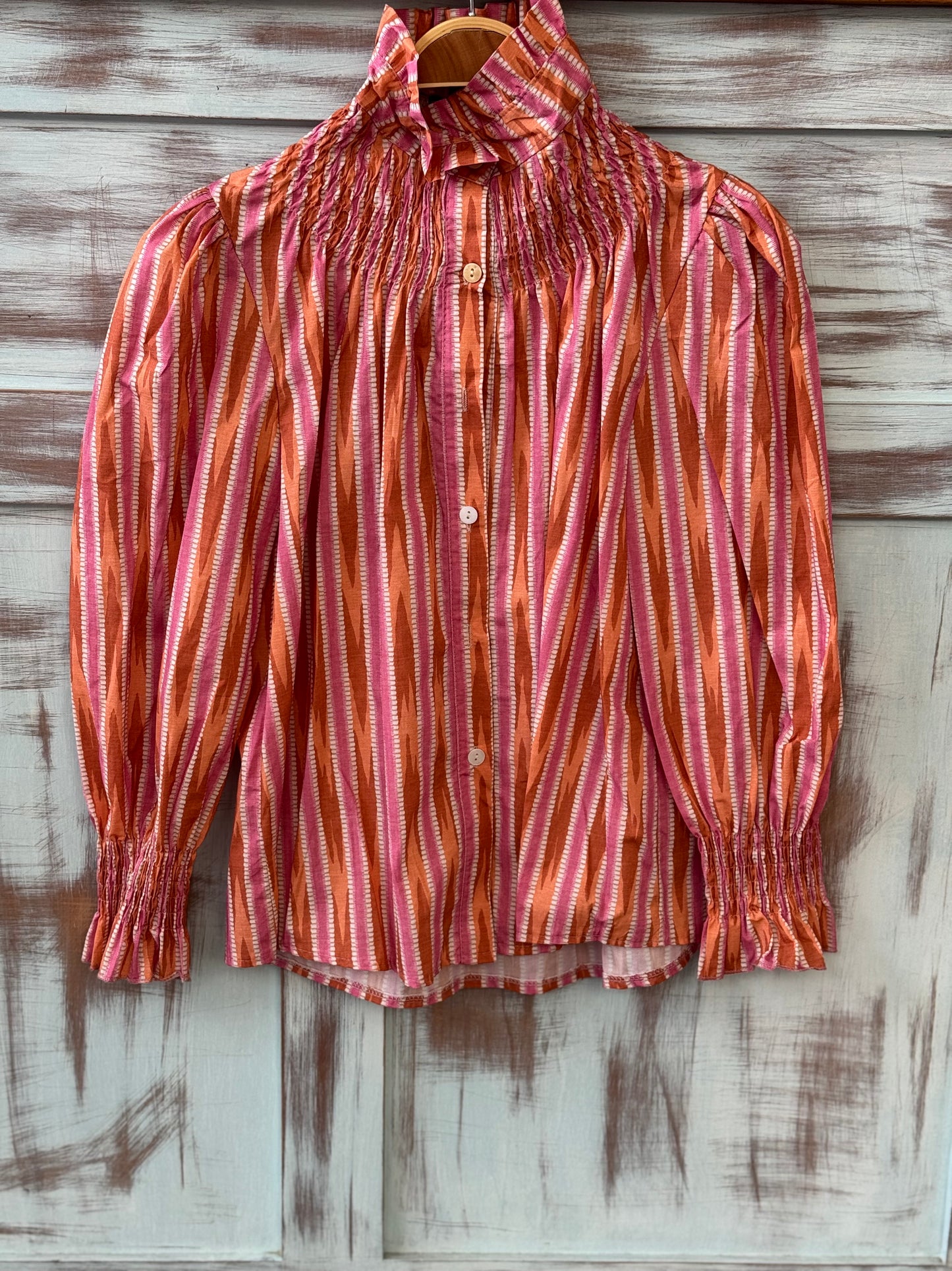 Camisa Ángela Rosa y Naranja