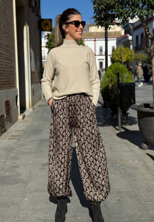 Pantalón Bombacho Estampado