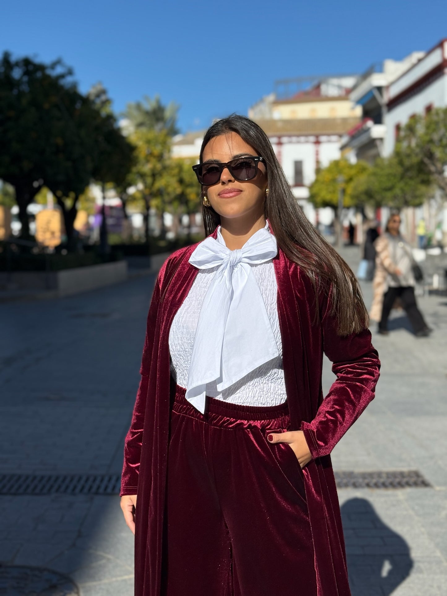 Pantalón Victoria Burdeos