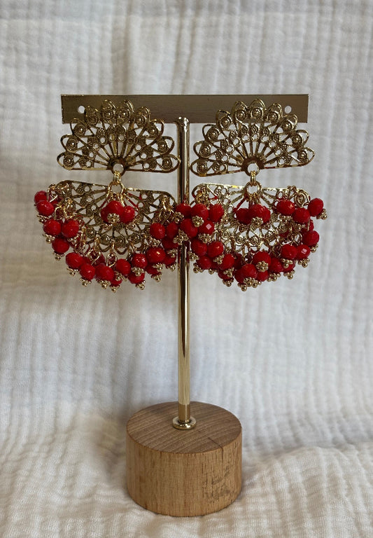 Pendiente Carmen rojo