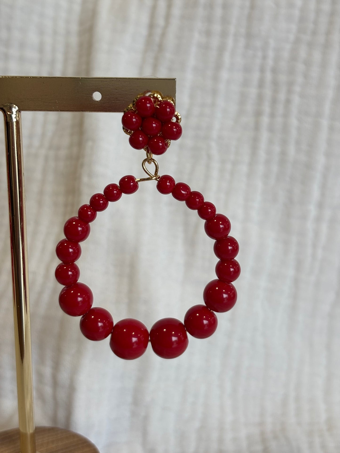 Pendiente Marta rojo