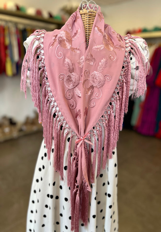 Mantón Juvenil Rosa al tono
