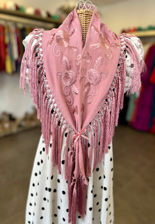 Mantón Juvenil Rosa al tono