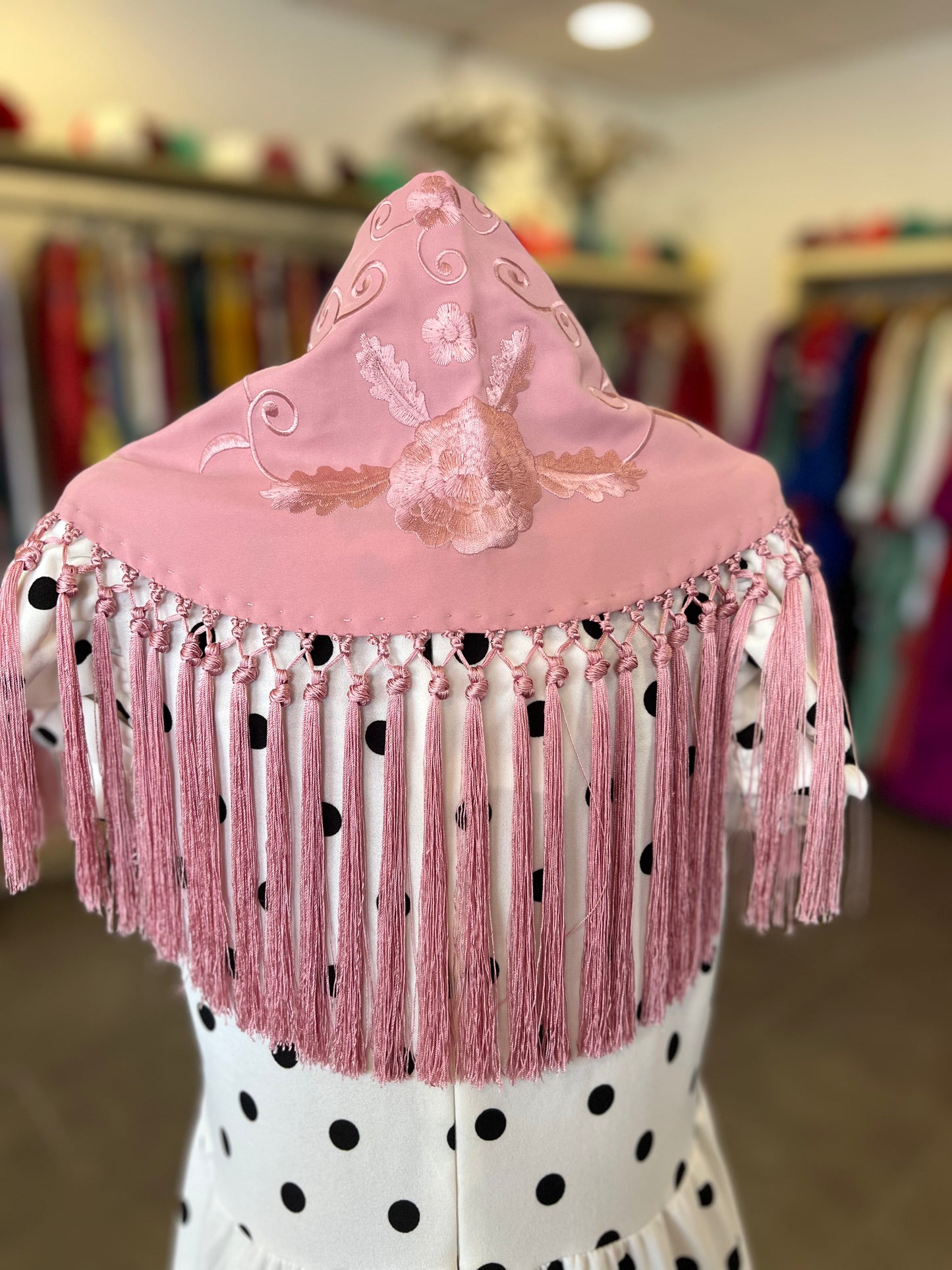 Mantón Juvenil Rosa al tono