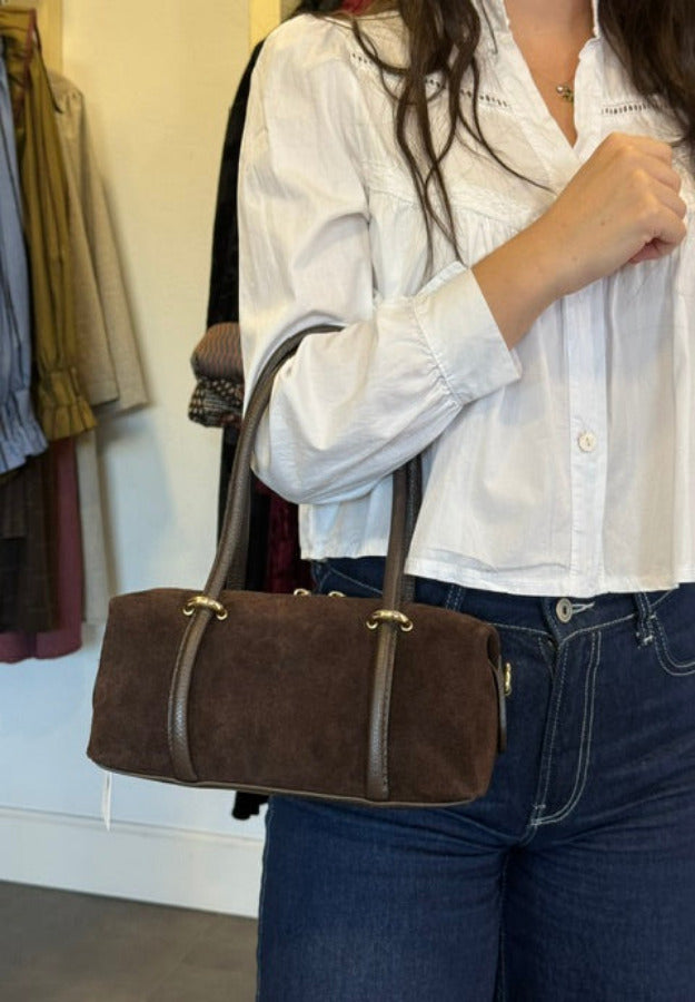 Bolso rectangular marrón