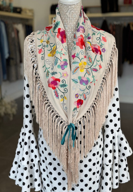 Mantón Carmen beige