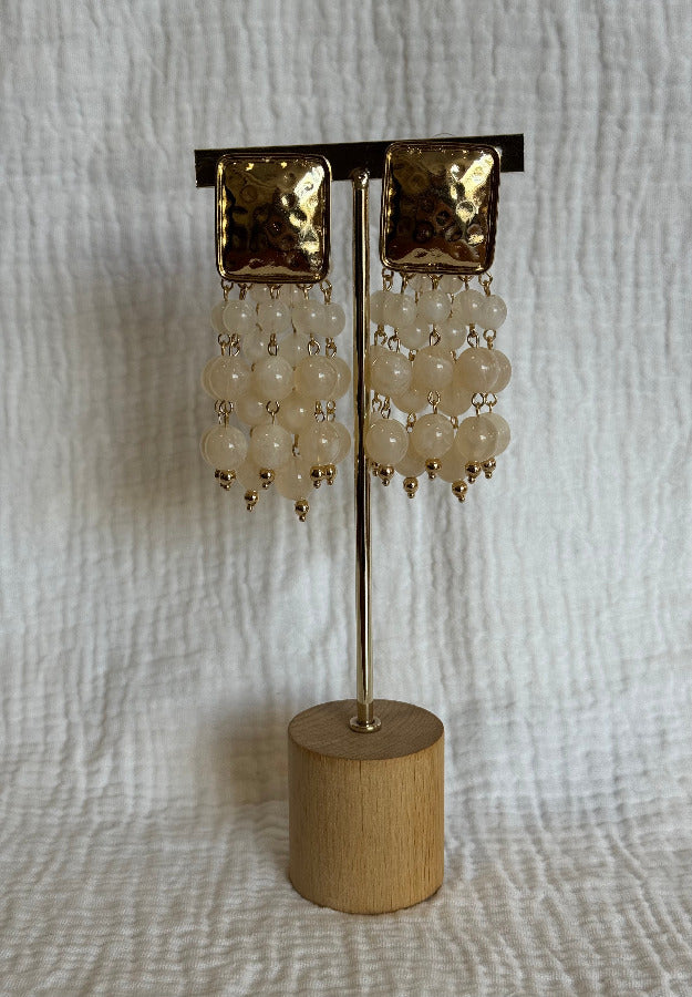 Pendientes Lucía Beige