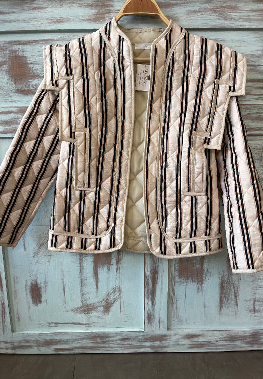 Chaqueta Manuela Beige y Negra
