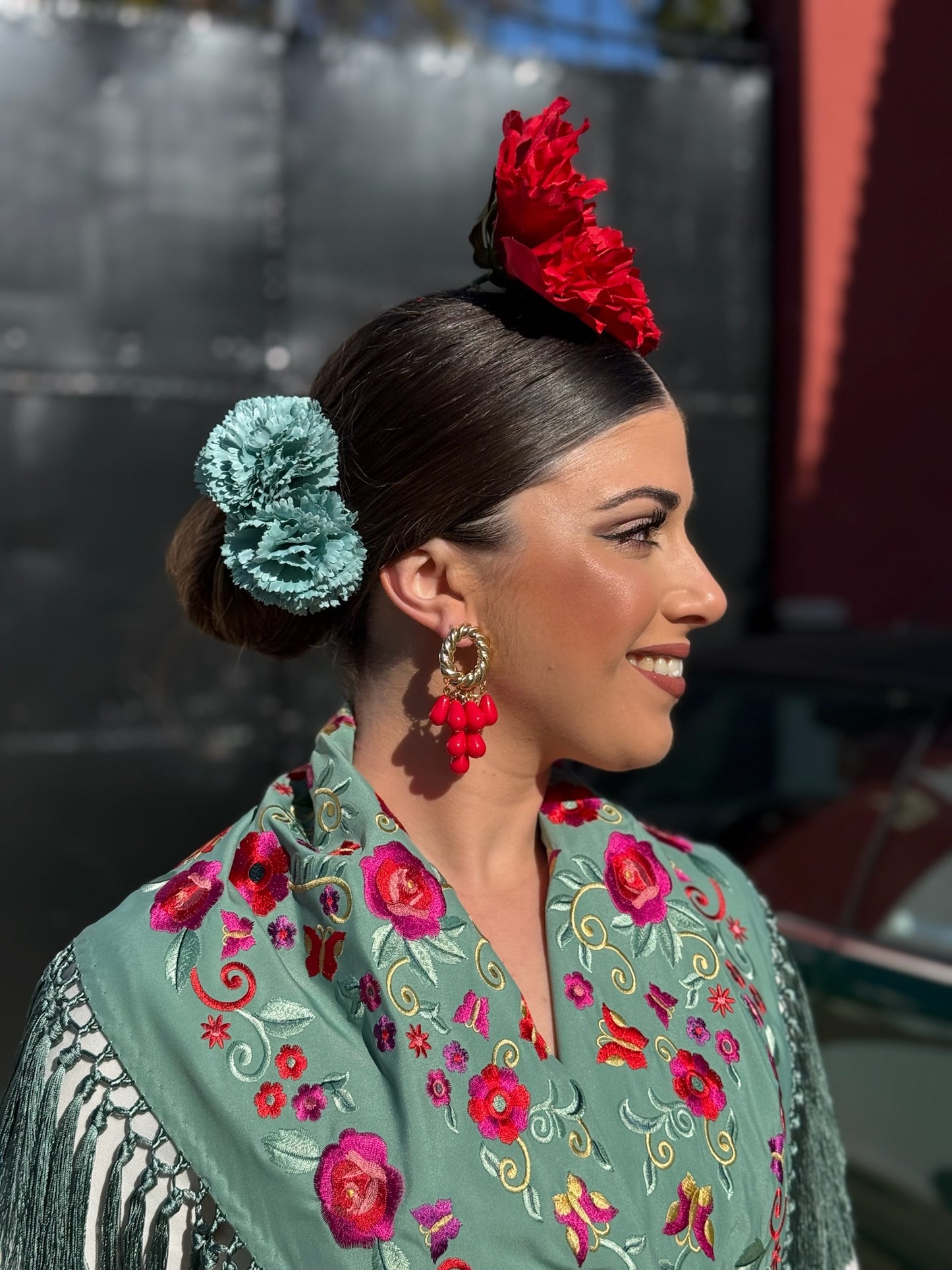 Clavel Mini Verde Agua