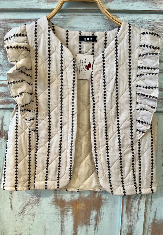 Chaleco Valeria Beige y Gris