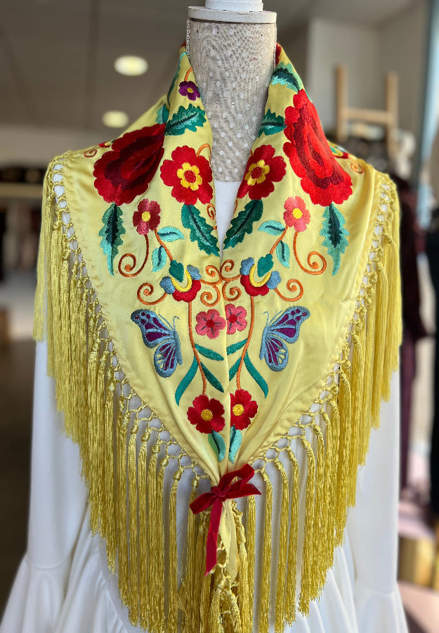 Mantón Celia Amarillo