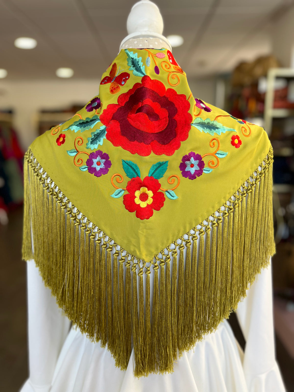 Mantón Celia Verde Pistacho