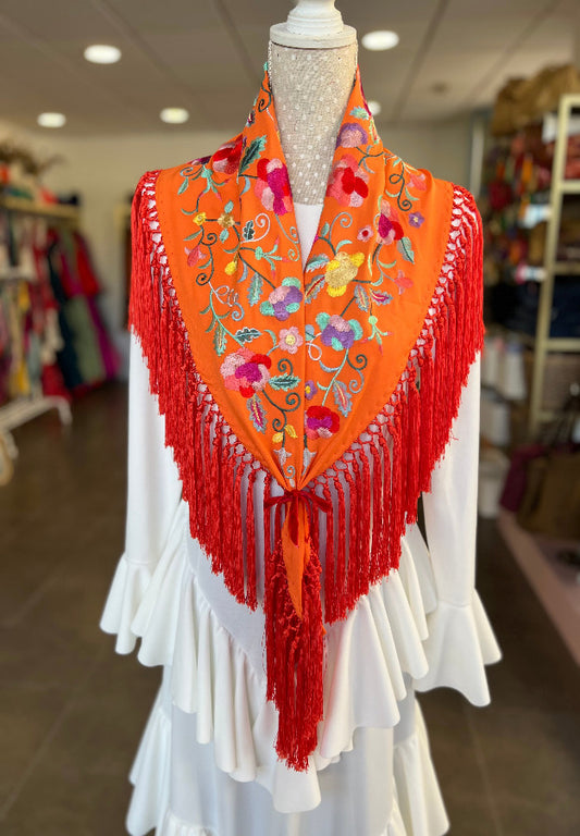 Mantón Carmen Naranja