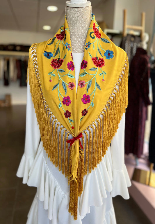 Mantón Clavel Mostaza