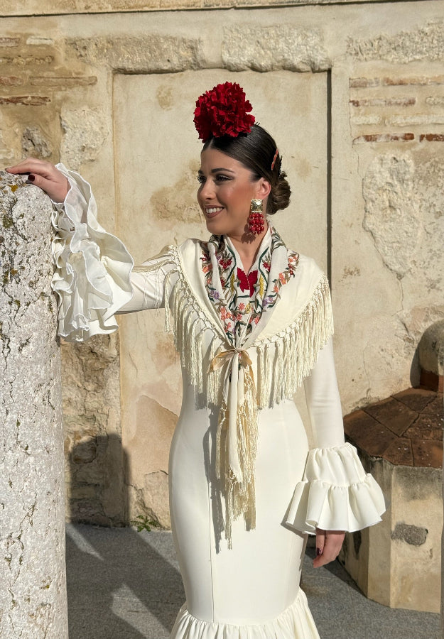 Mantón Candela beige