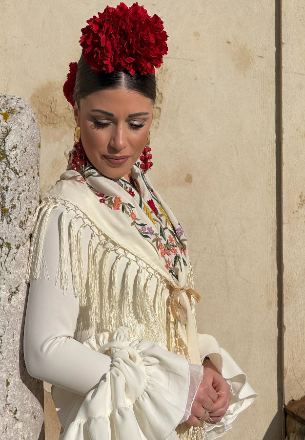 Mantón Candela beige