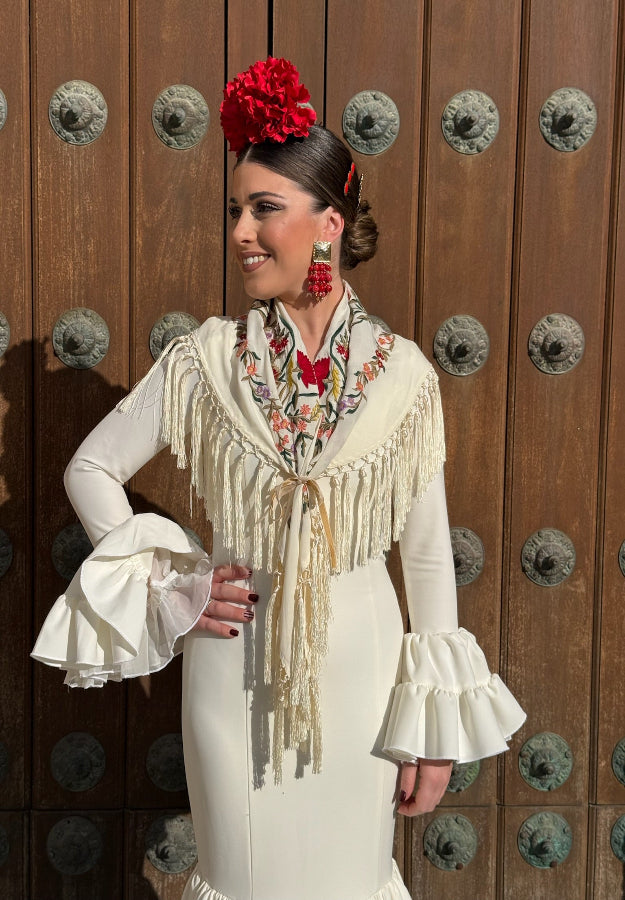 Mantón Candela beige