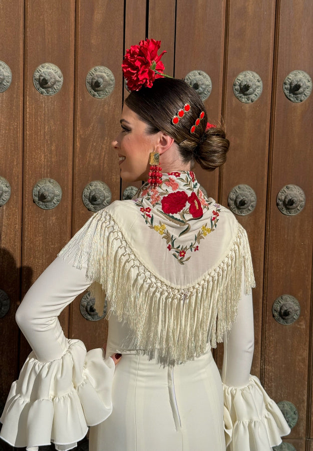 Mantón Candela beige