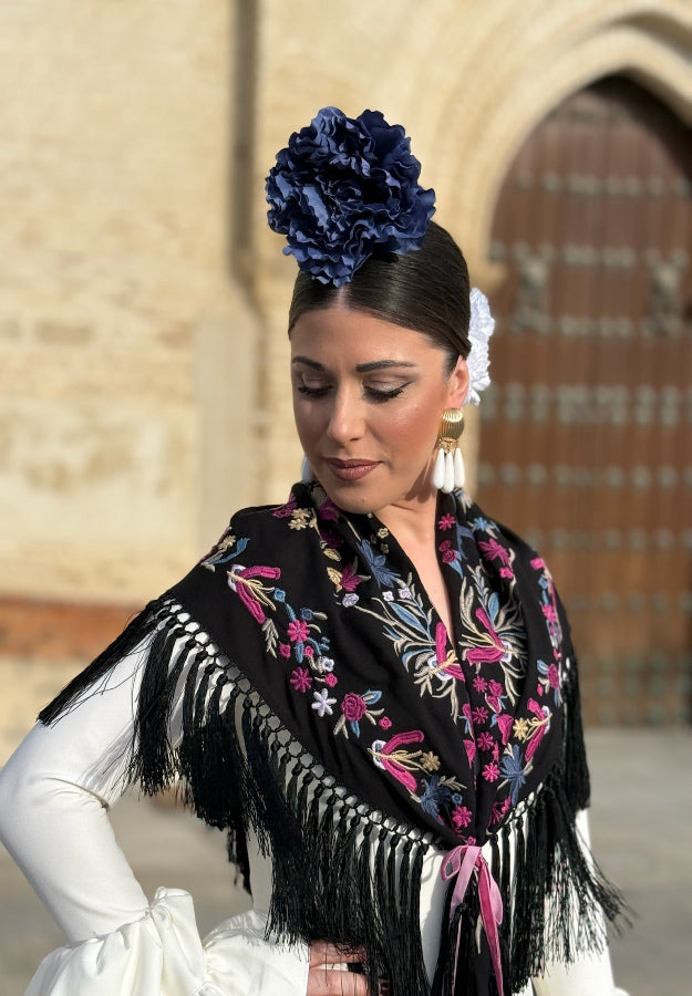 Mantón Triana negro