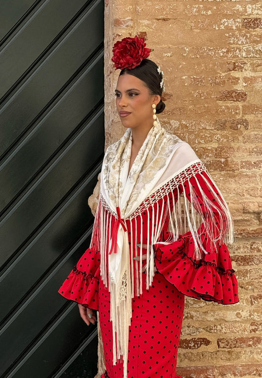 Mantón Esperanza beige